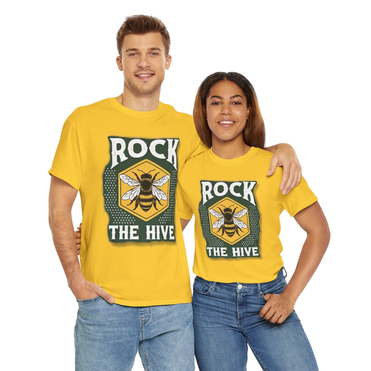 Rock the Hive Vintage Unisex Heavy Cotton Tee - Graphic T-Shirt