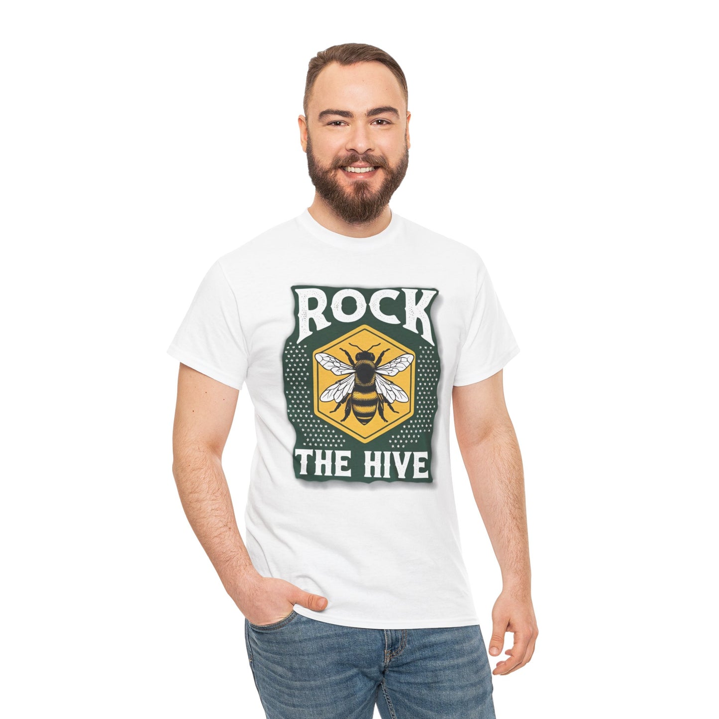 Rock the Hive Vintage Unisex Heavy Cotton Tee - Graphic T-Shirt