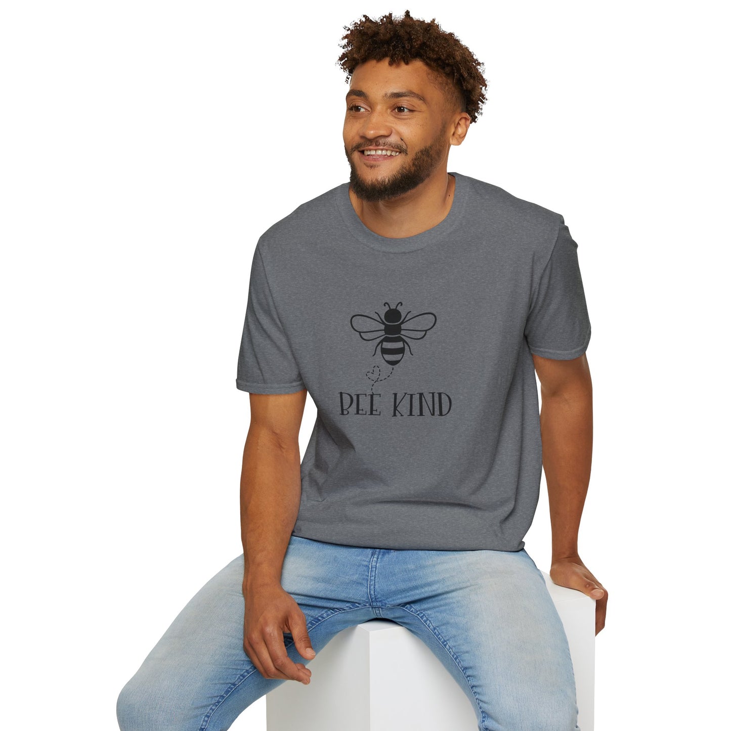 Bee Kind Unisex Softstyle T-Shirt - Cute Insect Graphic Tee for Nature Lovers