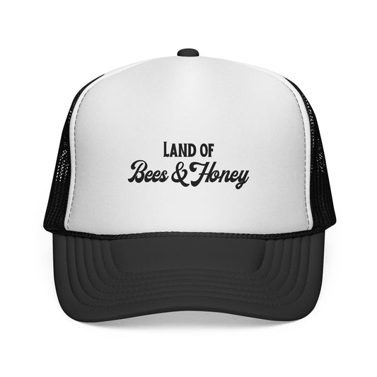 Land of Bees & Honey Trucker Hat – Mesh Snapback Cap