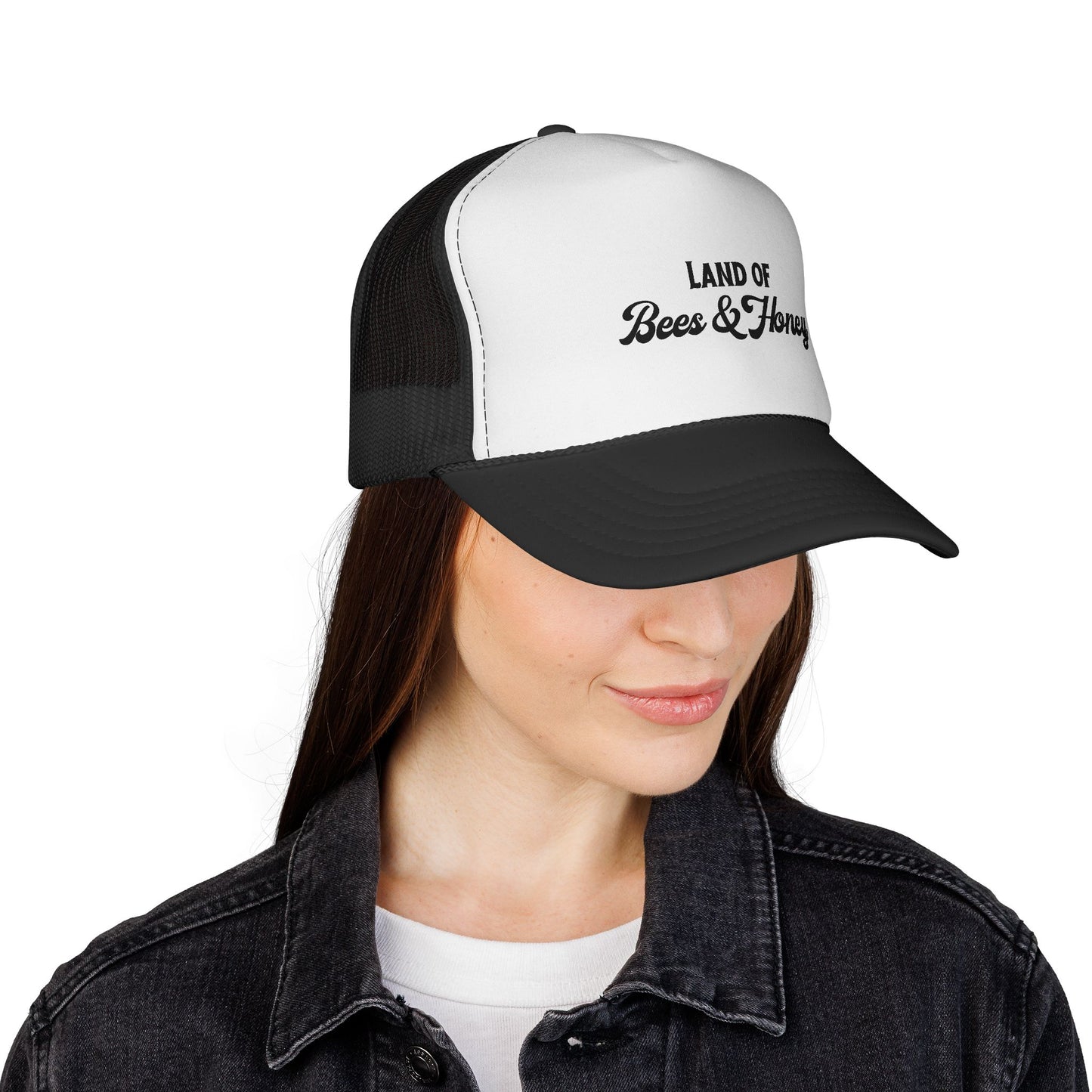 Land of Bees & Honey Trucker Hat – Mesh Snapback Cap