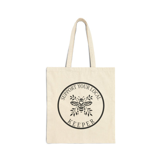 Support Your Local Beekeeper Cotton Canvas Tote Bag
