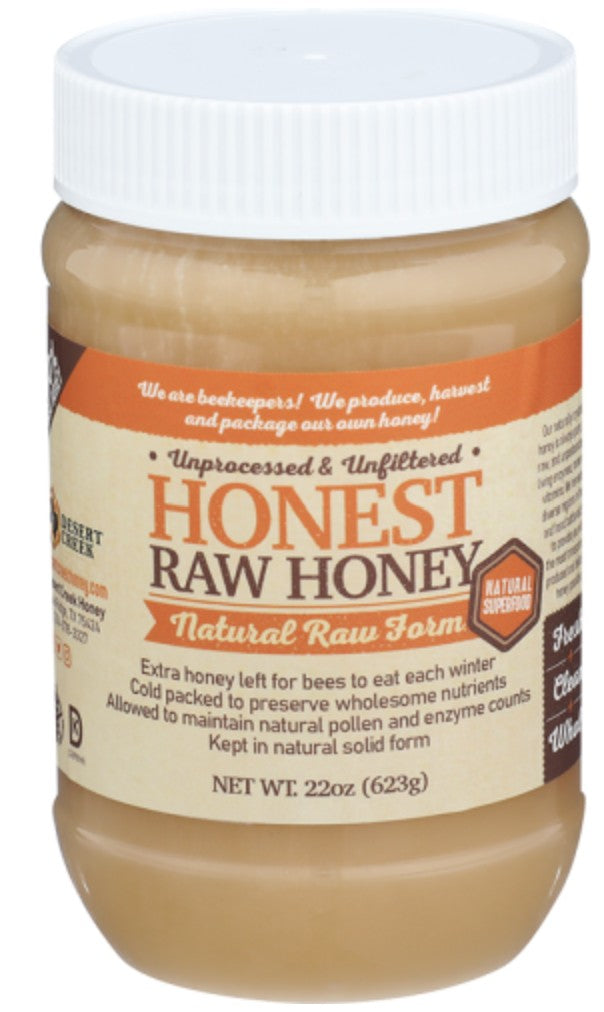 Honest Raw Honey – 22 oz (Desert Creek Honey)